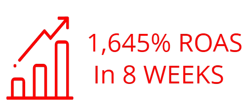1,645% ROAS in 8 weeks